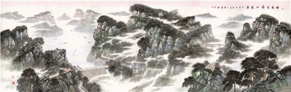 _IBK_第五张 水起云飞证沧桑 600cmx200cm.jpg 巍巍太行情——访著名山水画家秦保家和他的太行山水画